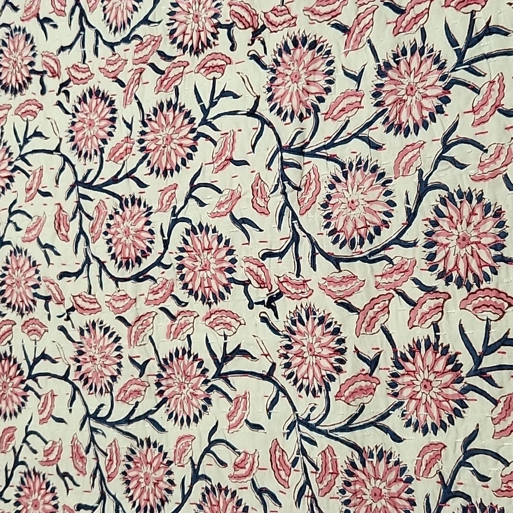 Pretty Pink / Blue Queen King Coverlet
